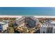 Oceanfront property aerial view, showing beach and building at 645 Sandpiper Run Retreat Beach Circle, Pawleys Island, SC 29585