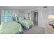 Bedroom with two twin beds, and access to a bathroom at 645 Sandpiper Run Retreat Beach Circle, Pawleys Island, SC 29585