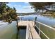 Private wooden dock extending into calm waters at 645 Sandpiper Run Retreat Beach Circle, Pawleys Island, SC 29585