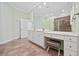 Spa-like bathroom with double vanity and large mirror at 65 Harbourreef Dr., Pawleys Island, SC 29585