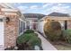 Inviting front entry with red door and brick walkway at 6925 Ashley Cove Dr., Myrtle Beach, SC 29588