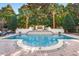 Stunning pool with a waterfall feature and spacious patio area at 8058 Verona Dr., Myrtle Beach, SC 29572