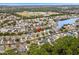 Aerial view of neighborhood with home location near pond at 869 Silvercrest Dr., Myrtle Beach, SC 29579