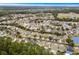 Aerial view of neighborhood with houses and a pond at 869 Silvercrest Dr., Myrtle Beach, SC 29579