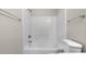 Clean bathroom with a shower/tub combo and white tile at 869 Silvercrest Dr., Myrtle Beach, SC 29579