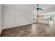 Living room with hardwood floors and kitchen view at 869 Silvercrest Dr., Myrtle Beach, SC 29579