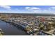 Aerial view showing condo community and home's location by the river at 901 West Port Dr. # 1706, North Myrtle Beach, SC 29582