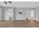 Open-concept living area featuring two doors to adjoining spaces at 901 West Port Dr. # 1706, North Myrtle Beach, SC 29582