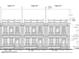 Front elevation plan of three townhouses at 965 Hackler St. # A, Myrtle Beach, SC 29577