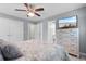 Bedroom features a TV, ceiling fan and two closets at 1020 Thomas Ave., North Myrtle Beach, SC 29582