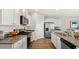 Modern kitchen featuring stainless steel appliances and granite countertops at 120 Shucking St., Myrtle Beach, SC 29588