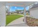 Landscaped front yard with a walkway leading to the home at 121 Crossroad Dr. Nw, Calabash, SC 28467