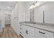 Modern bathroom with marble vanity and walk-in shower at 127 Stonewall Circle # 6-4, Longs, SC 29568