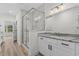 Bathroom with walk-in shower and marble vanity at 127 Stonewall Circle # 6-4, Longs, SC 29568