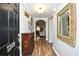 Hardwood floor entryway, with mirror and console table at 1288 Brighton Ave., Myrtle Beach, SC 29588