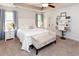 Spacious bedroom with a queen-size bed and built-in desk at 1392 Southwood Dr., Surfside Beach, SC 29575