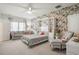 Bedroom with murphy bed and flamingo wallpaper at 1810 N Cove Ct., North Myrtle Beach, SC 29582