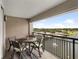 Private balcony with table and chairs, offering scenic views at 1819 North Ocean Blvd. # 8015, North Myrtle Beach, SC 29582