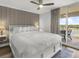 Bright bedroom with king-size bed and access to private balcony at 1819 North Ocean Blvd. # 8015, North Myrtle Beach, SC 29582