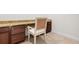 Built-in desk with granite countertop and chair at 1901-B High St., Myrtle Beach, SC 29577