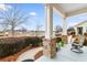 Relaxing front porch with view of pond and neighborhood at 1901-B High St., Myrtle Beach, SC 29577