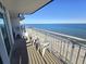 Balcony with stunning ocean view at 2007 S Ocean Blvd. # 1607, Myrtle Beach, SC 29577