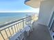 Balcony with ocean view and chairs at 2007 S Ocean Blvd. # 1607, Myrtle Beach, SC 29577