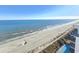 Aerial view of beach, ocean and building at 2007 S Ocean Blvd. # 1607, Myrtle Beach, SC 29577