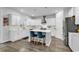 Modern kitchen featuring white cabinets, a center island, and stainless steel appliances at 206 Calhoun Falls Dr., Myrtle Beach, SC 29579