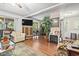 Living room with hardwood floors and fireplace at 2102 Calabash Circle, Little River, SC 29566