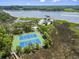 Two well-maintained tennis courts by the water at 2102 Calabash Circle, Little River, SC 29566