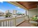 Relaxing balcony overlooking street and ocean views at 2102 S Ocean Blvd. # D, North Myrtle Beach, SC 29582