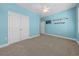 Bedroom with double door closet and floating shelves at 3047 Honey Clover Ct., Longs, SC 29568