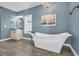 Elegant bathroom with soaking tub, double vanity, and modern fixtures at 369 Saint Julian Ln., Myrtle Beach, SC 29579