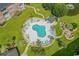 Aerial view of the community pool and grounds at 3951 Gladiola Ct. # 204, Myrtle Beach, SC 29588