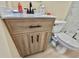 Bathroom with a modern vanity and toilet at 3951 Gladiola Ct. # 204, Myrtle Beach, SC 29588