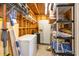 Storage room with shelving and refrigerator at 4705 Harness Ln., Murrells Inlet, SC 29576