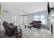 Living room with leather couches and hardwood floors at 4821 Southgate Pkwy., Myrtle Beach, SC 29579