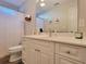 Bathroom with white vanity, and updated fixtures at 49 Daniel Morrall Ln., Georgetown, SC 29440