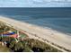 Scenic beach view with ocean, pier, and palm trees along the shoreline at 504 N Ocean Blvd. # 1003, Myrtle Beach, SC 29577