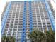 Tall blue and white building with many balconies at 504 N Ocean Blvd. # 1003, Myrtle Beach, SC 29577