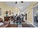 Open dining area with hardwood floors and adjacent to kitchen at 541 Sand Ridge Rd., Conway, SC 29526