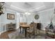 Dining room with hardwood floors, round table, and decorative rug at 5522 Elba Way # 5522, Myrtle Beach, SC 29579