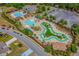 Aerial view of resort-style pool and lazy river at 5522 Elba Way # 5522, Myrtle Beach, SC 29579