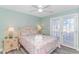 Bedroom with a queen bed and access to a balcony at 6001-1027 S Kings Hwy., Myrtle Beach, SC 29575