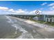 Aerial view of the building's location on the beach at 6804 N Ocean Blvd. # 1117, Myrtle Beach, SC 29572