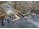 Aerial view of boat ramp and dock with community pier offering residents easy access to waterways for boating and fishing at 7053 Byrnes Ln., Myrtle Beach, SC 29588