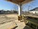 Covered patio with framed outdoor kitchen area, ready for finishing touches at 7053 Byrnes Ln., Myrtle Beach, SC 29588