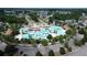 Aerial view of Waterbridge community pool and surrounding homes at 7073 Shooting Star Way, Myrtle Beach, SC 29579