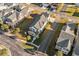 Aerial view of house and surrounding neighborhood at 744 Crystal Water Way, Myrtle Beach, SC 29579